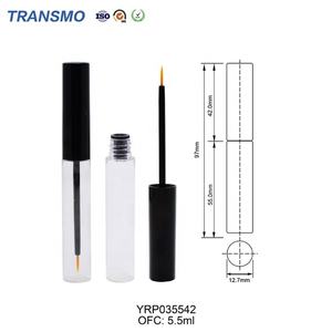 Flacon de sérum pour cils 5,5 ml, flacon d'eye-liner noir en gros, flacon de gel pour eye-liner rond vide 5,5 ml avec pinceau - Product Image 2