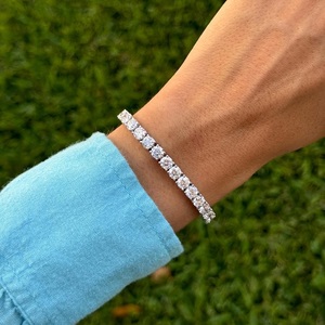 Pulsera de Diamantes Cultivados en Laboratorio, Oro Blanco de 14K, Color D, Claridad VVS, Corte Redondo, Certificado IGI, Calidad Premium, Unisex - Product Image 6