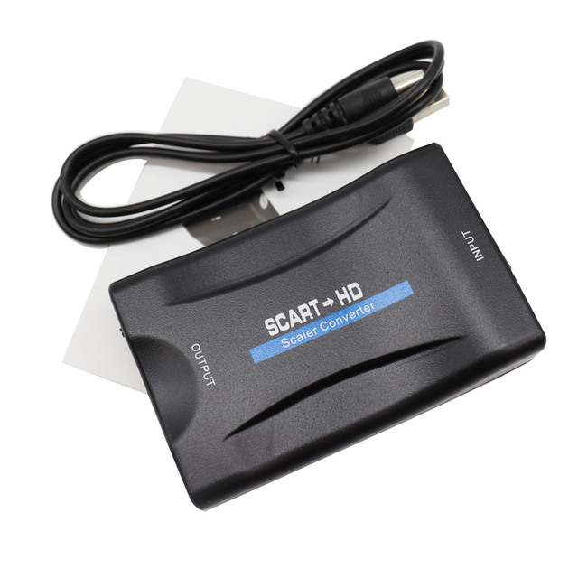 1080P SCART to HDMI-compatible Video Audio Upscale Converter Adapter for HDTV STB Plug for HD TV DVD-compatible