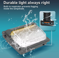 Applique murale LED DLC ETL 60W-40W-30W réglable avec capteur photocellule et CCT ajustable IP65 pour entrées d'hôtels