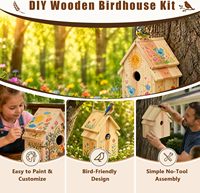 Grande maison à oiseaux en bois à faire soi-même pour enfants, kit de construction de maison à oiseaux en bois