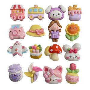 Gantungan Resin Lucu Bentuk Es Krim, Roti, Topi, Susu, Bunga, Jamur, Bus untuk Dekorasi Casing Ponsel, Botol, Sepatu - Product Image 5