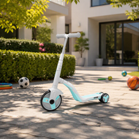 YILIEN Trottinette d'équilibre et draisienne 3-en-1 pour enfants avec frein à pied, design à 3 roues, siège inclus, charge maximale 35 kg