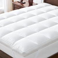Surmatelas rembourré en duvet, enveloppe en coton pur, qualité hôtelière, pour la maison, la chambre à coucher, taille personnalisable