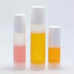 Flacons de soin de la peau à pompe sans air de 15 ml à 100 ml, flacons pulvérisateurs pour bouteilles en plastique transparent, givré, mat avec couvercle mat - Product Image 4
