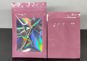 Custom Iridescent Rainbow Yin-Yang Bag Wholesale Laser Holographic Flash Jewelry Self Sealing <b>Packaging</b> Bag 20x30cm - Product Image 4