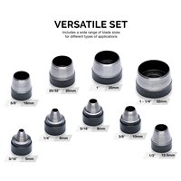 Grand ensemble d'outils de poinçon creux interchangeables, 10 pièces, fabricant de joints, ensemble de poinçons de joints robustes