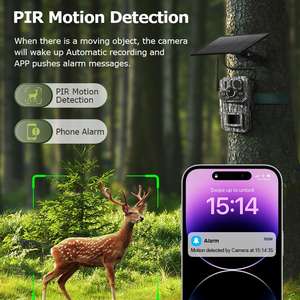 Cámara Solar 4G de 3MP con GPS, Cámara de Caza con Batería Solar y WIFI, Visión de 360°, Monitoreo de Animales, Sin Destellos, Camuflaje - Product Image 2