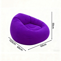 Canapé gonflable moderne en PVC écologique personnalisé pour l'extérieur, fauteuil inclinable portable, camping, rivière, loisirs, imperméable, salon