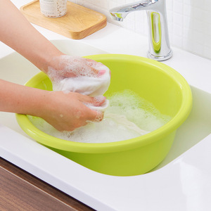 Plastic Washbasin Round 27cm Durable Household Basin For Kitchen Laundry Bathing Student Use - Product Image 4
