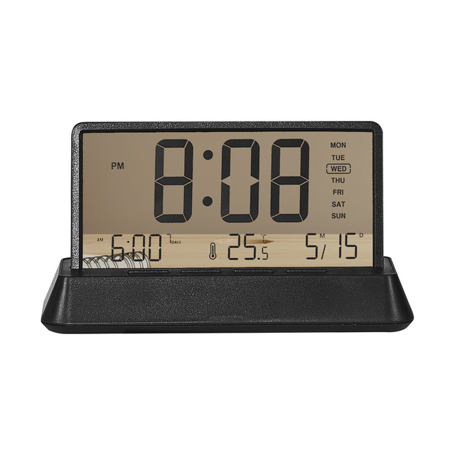 Creative New Small Fresh Multi-Function Digital & Analog Clock Simple Transparent Electronic Alarm Clock