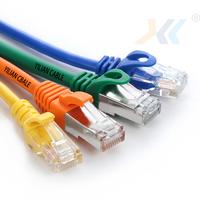 Câble réseau Ethernet Cat5e blindé SFTP en CCA multibrins 24AWG avec gaine PVC et connecteur RJ45, longueur personnalisable