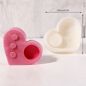 Molde de Silicona Versátil con Forma de Corazón TangChu para Velas y Repostería - Product Image 4