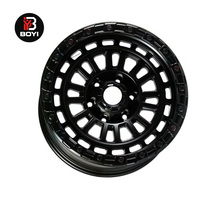 Jantes tout-terrain en alliage d'aluminium de 24 pouces, formées par flux, avec design simulé Beadlock pour SUV, pick-up, remorque, jantes universelles à rayons multiples