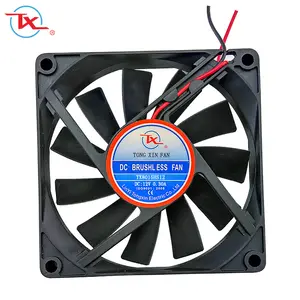 고속 dc 팬 80x80x15mm 12v dc 무브러시 냉각팬 20.8 ~ 31.2CFM 볼베어링 dc 냉각팬