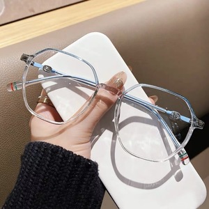 Glasses Irregular Metal Frame <b>Pc</b> Lens Blue Light Protection Full Frame Unisex Eyeglasses Frames - Product Image 1