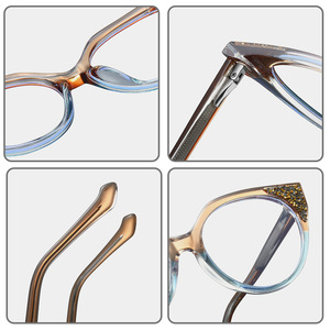 Gafas de Sol Cat Eye 87310 para Mujer, Montura TR90, Lentes Anti Luz Azul, Tamaño Mediano, Forma Redonda, Gafas Ópticas de Moda - Product Image 3