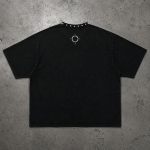 เสื้อยืดคอตตอนหนา 300GSM ทรงโอเวอร์ไซส์ ครอป ทรงบ็อกซี่ ประดับคริสตัล ขายส่ง เสื้อยืดสตรีทแวร์ผู้ชาย - Product Image 2