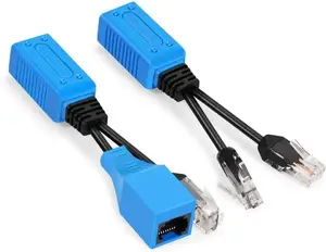 Rj45 Ethernet Kabel Combiner Splitter Delen Kit Voor Poe Beveiligingssysteem Rj45 Splitter Combiner Upoe Kabel Kit