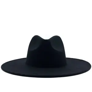 Chapéu tipo fedora, chapéu com aba larga de 9.5cm para mulheres e homens