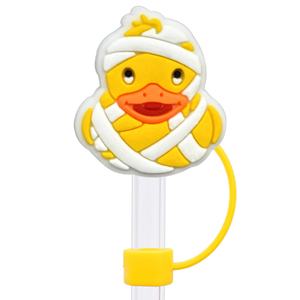 จุกปิดหลอดซิลิโคนรูปเป็ดเหลืองการ์ตูนน่ารัก ขนาด 10 มม. พร้อมจุกกันฝุ่น สำหรับหลอดดูดชาไข่มุก อุปกรณ์เสริมบาร์ มีสินค้าพร้อมส่ง - Product Image 6