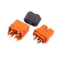 Connecteur AMASS Série XT60I (XT60I-F Femelle XT60IPW-M Mâle) – Modules d'entrée d'alimentation anti-étincelles avec broches de signal en laiton 30-120