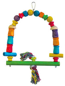 Деревянные игрушки для птиц: попугаев, мелких волнистых попугайчиков, неразлучников и конюр — экологичная роскошная игрушка для клетки, для жевания - Product Image 4