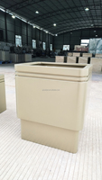 Jardinière extérieure de luxe de forme carrée en acier galvanisé grands pots de plantes pour l'extérieur et l'intérieur