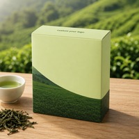 Matte Weiche Garten-Grüne Starre Geschenkbox mit Individueller Bedruckung für Tee und Kaffee, Umweltfreundliche Luxusverpackung mit Einsteckverschluss