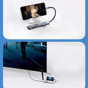 Adaptateur multiport <span class=keywords><strong>USB</strong></span> C SYONG 7-en-1, station d'accueil 4K30Hz HDTV <span class=keywords><strong>USB</strong></span> 3.0/2.0 Type C SD/TF PD100W, charge <span class=keywords><strong>MacBook</strong></span> iPad iPhone - Product Image 6