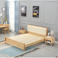 Meilleur prix de vente en Chine, lit en bois de style moderne pour chambre d'hôtel, lit king-size