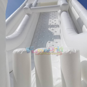 Château gonflable commercial tout blanc pour enfants, toboggan gonflable, parcours d'obstacles gonflable - Product Image 5