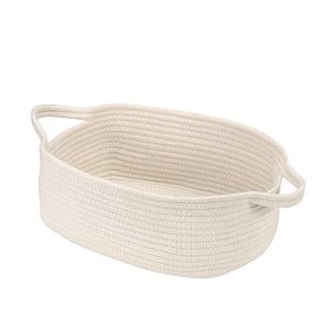 Handmade Cotton Woven Storage <b>Basket</b> Rectangle <b>Toy</b> Organizer For Kids Room Decor - Product Image 4