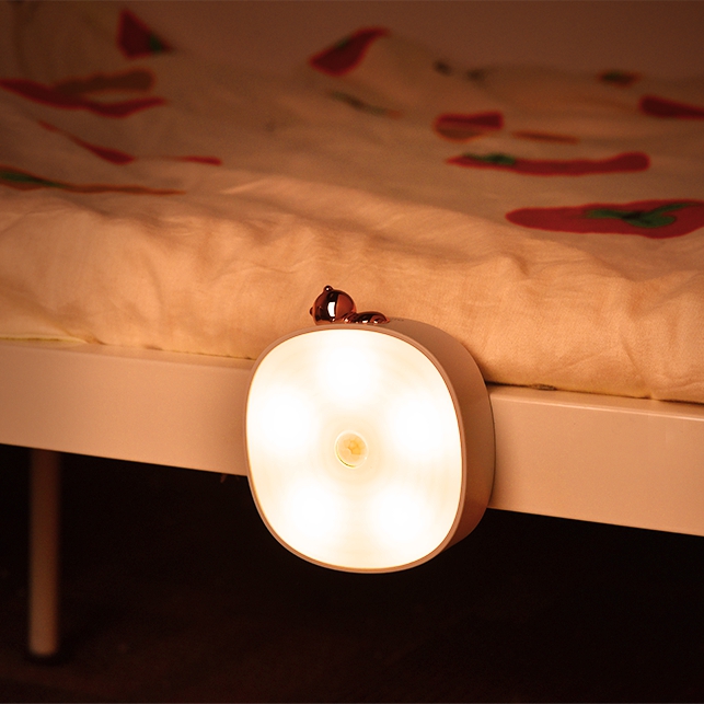 Светодиодный круглый Usb Перезаряжаемый ночник с датчиком движения