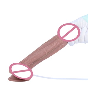 S8046-ZS Thick Dual Layer Ejaculation <b>Dildo</b> With Adjustable Cushion Sucker Strapon Belt Silicone Squirting Anal Plug Sex Toys - Product Image 4