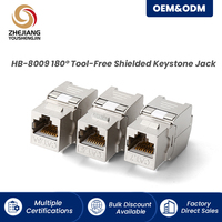 Jack Keystone FTP CAT7 RJ45 8P8C Berkualitas Tinggi untuk Panel Patch Kabel Terstruktur Jaringan dan Wall Plate