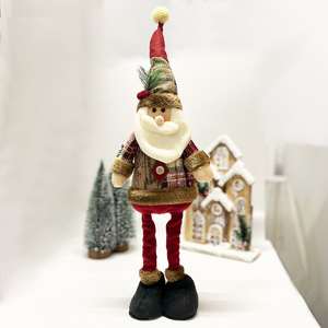 Retro Snowflake Plaid Telescopic Doll New Christmas <b>Tree</b> Decorations for Hotel Shopping Mall Elegant Christmas - Product Image 2