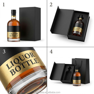 Botella de Vidrio Vacía de Alta Claridad con Tapón de Corcho de Madera, 750 ml, para Whisky, Ginebra, Vodka, Brandy, <span class=keywords><strong>Ron</strong></span> y Licores - Product Image 2