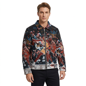 New Arrival Custom Embroidered Spring <b>Vintage</b> Puffer <b>Windbreaker</b> Jacket Men's Streetwear Fashion High Quality Breathable - Product Image 1