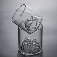 Premium Style Japonais Mont Fuji Tasse En Verre Tibétain Montagne Coupe Cristal Clair Whisky Verres Roches Gobelet
