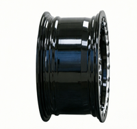 Nouvelles jantes tout-terrain forgées 17-20 pouces noir brillant avec anneau simulé Beadlock usiné argenté pour camion et SUV 5x127 6x135 20mm ET