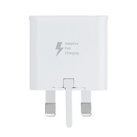 Chargeur rapide QC 3.0 15W à trois broches norme britannique pour téléphones mobiles S6/S7/S8/S10, entrée 5V/1A, prise EU/US, USB 2A