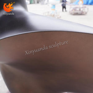 Sculpture métallique abstraite sur mesure de grande taille, art moderne pour jardin extérieur, statue en acier inoxydable pour la décoration paysagère de villa - Product Image 6