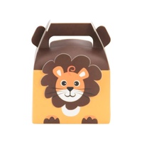 Boîte à gâteau portable au design animalier mignon avec poignée, en carton jetable, pour boulangerie et cadeaux de fête