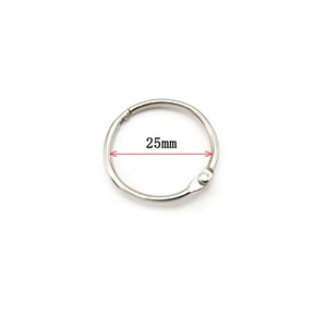 Anello Portachiavi per Raccoglitori da 1 Pollice, Anello Portachiavi in Metallo Nichelato Modello 25, Lunghezza <span class=keywords><strong>Clip</strong></span> 25mm per Schede Indice, Scuola, Casa, Ufficio - Product Image 1