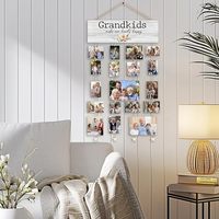 Cadre photo mural en bois écologique peint avec tableau noir
