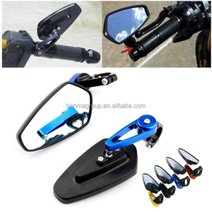 Rétroviseur latéral universel <span class=keywords><strong>de</strong></span> moto, 2 pièces, 7/8 ", <span class=keywords><strong>22mm</strong></span>, <span class=keywords><strong>embout</strong></span> <span class=keywords><strong>de</strong></span> barre en aluminium, <span class=keywords><strong>guidon</strong></span> - Product Image 2