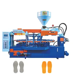 Low-Power New Techbology Tamanho Pequeno PVC TPR Sapatos Full Automatic One-Color Sole Injection Molding Machine