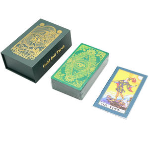 高档绿盒艾瓦特金箔塔罗牌12*7厘米烫金彩印PVC防水桌游 - Product Image 6