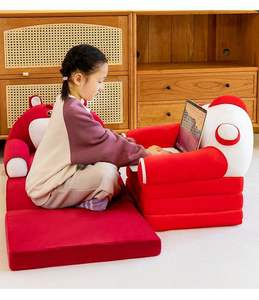 Canapé-lit pliable pour enfants de dessin animé, siège extensible pour maternelle, tabouret princesse, fauteuil inclinable pour garçon et fille, coussin en peluche pour enfant - Product Image 6